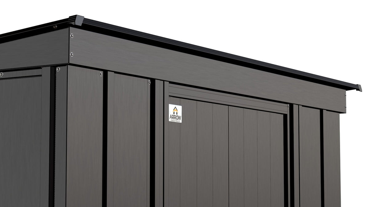 Arrow Classic Galvanized Steel Storage Shed, Charcoal, 8-ft x 4-ft