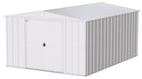 Arrow Classic Galvanized Steel Storage Shed, Flute Grey, 10-ft x 14-ft