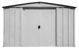 Arrow Classic Galvanized Steel Storage Shed, Flute Grey, 10-ft x 14-ft