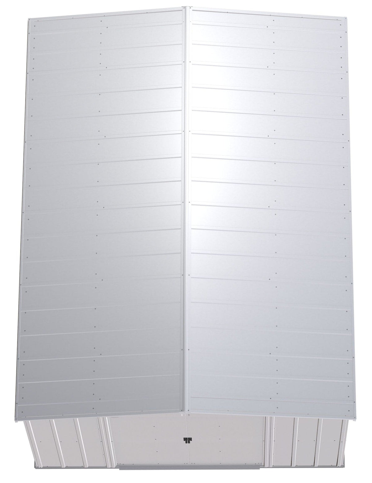 Arrow Classic Galvanized Steel Storage Shed, Flute Grey, 10-ft x 14-ft