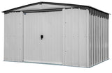 Arrow Classic Galvanized Steel Storage Shed, Flute Grey, 10-ft x 8-ft