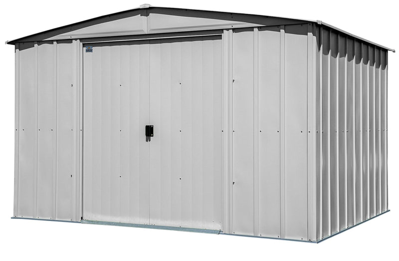 Classic Galvanized Steel Storage Shed, Flute Grey, 10-ft x 8-ft U9520