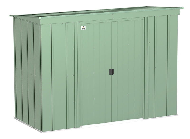 Classic Galvanized Steel Storage Shed, Sage Green, 8-ft x 4-ft C9001