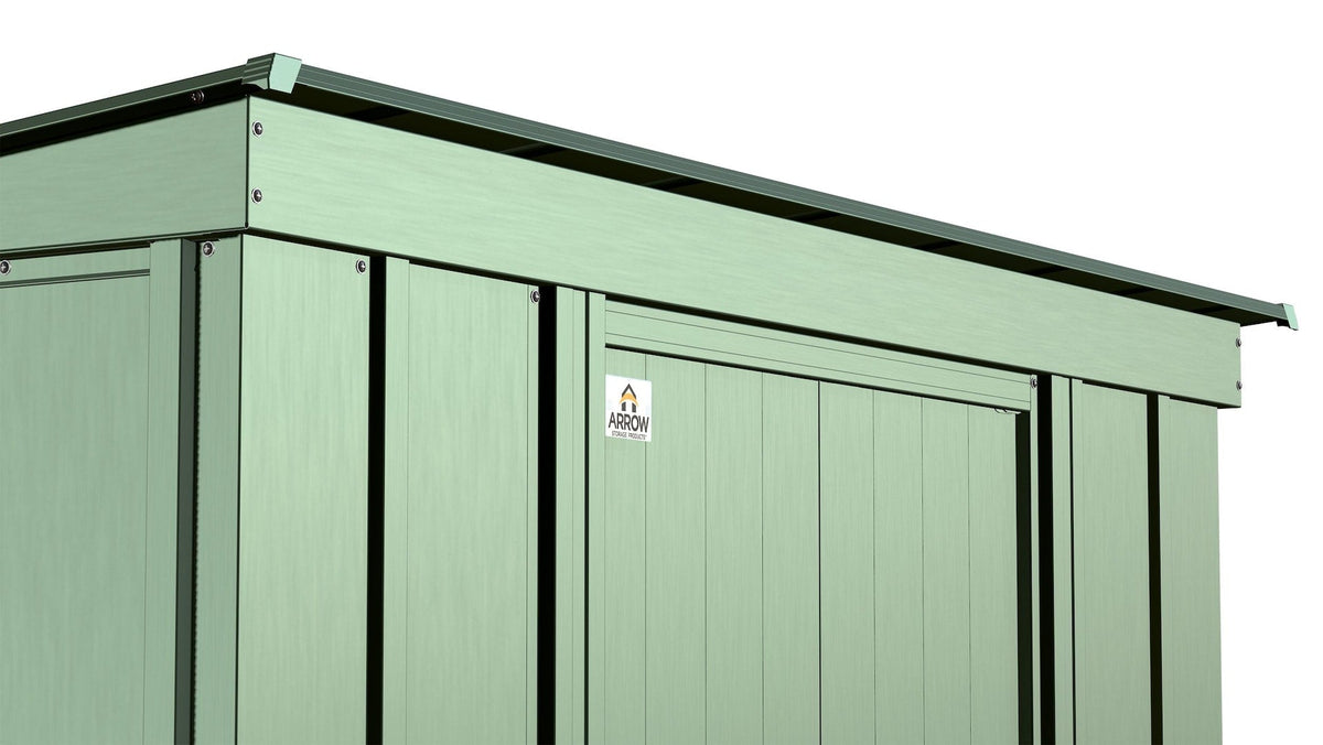 Arrow Classic Galvanized Steel Storage Shed, Sage Green, 8-ft x 4-ft
