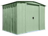 Arrow Classic Galvanized Steel Storage Shed, Sage Green, 8-ft x 6-ft