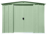 Arrow Classic Galvanized Steel Storage Shed, Sage Green, 8-ft x 6-ft