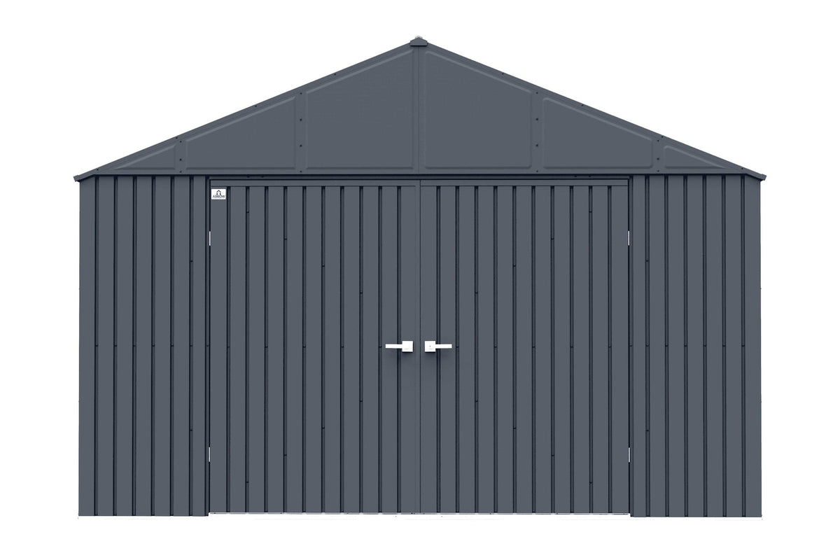 Arrow Elite 12x16-ft Anthracite Corrosion-Resistant Steel Storage Shed
