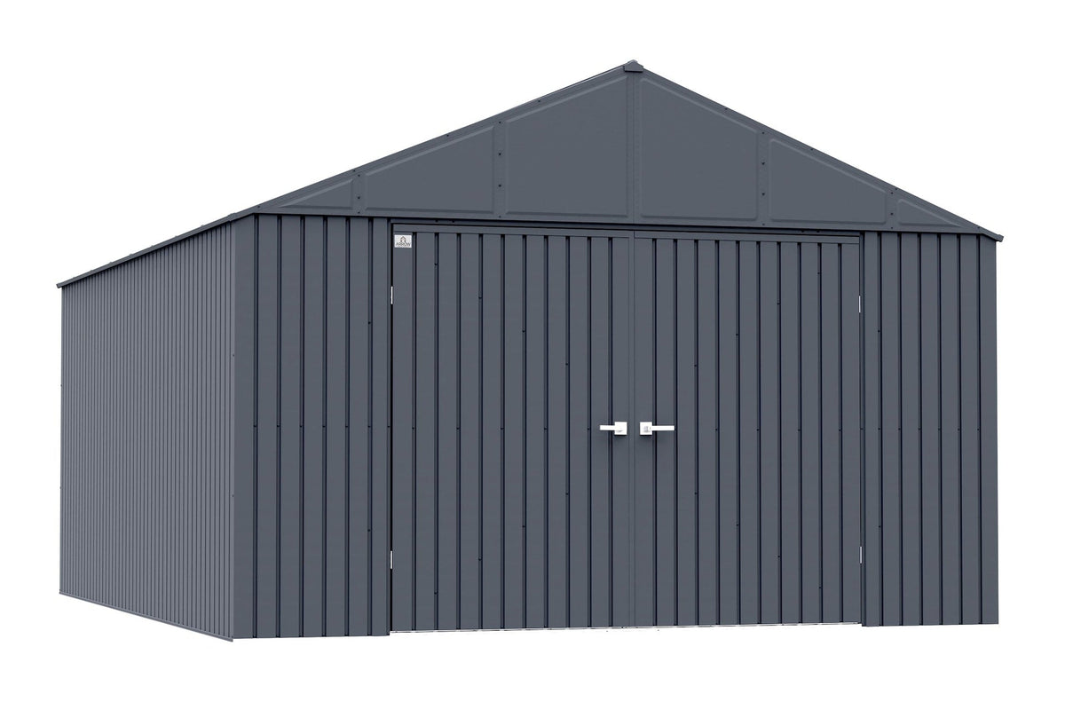 Arrow Elite 12x16-ft Anthracite Corrosion-Resistant Steel Storage Shed