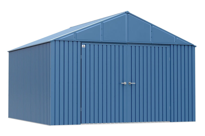 Elite 14x12-ft Anthracite Corrosion-Resistant Steel Shed J2868