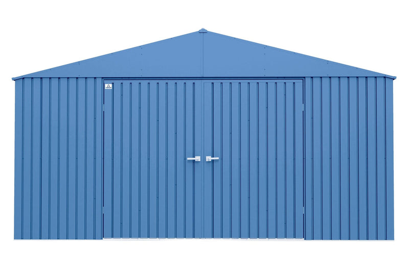 Elite 14x14-ft Corrosion-Resistant Blue Grey Steel Shed Y2799