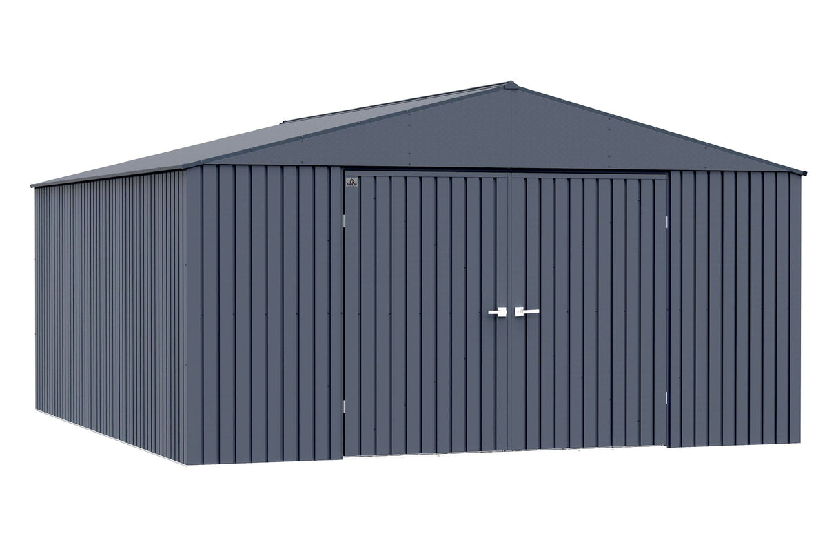 Arrow Elite 14x16-ft Anthracite Steel Storage Shed