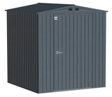 Arrow Elite Steel Storage Shed with Pent Roof, Anthracite, 6-ft x 6-ft