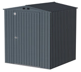 Arrow Elite Steel Storage Shed with Pent Roof, Anthracite, 6-ft x 6-ft