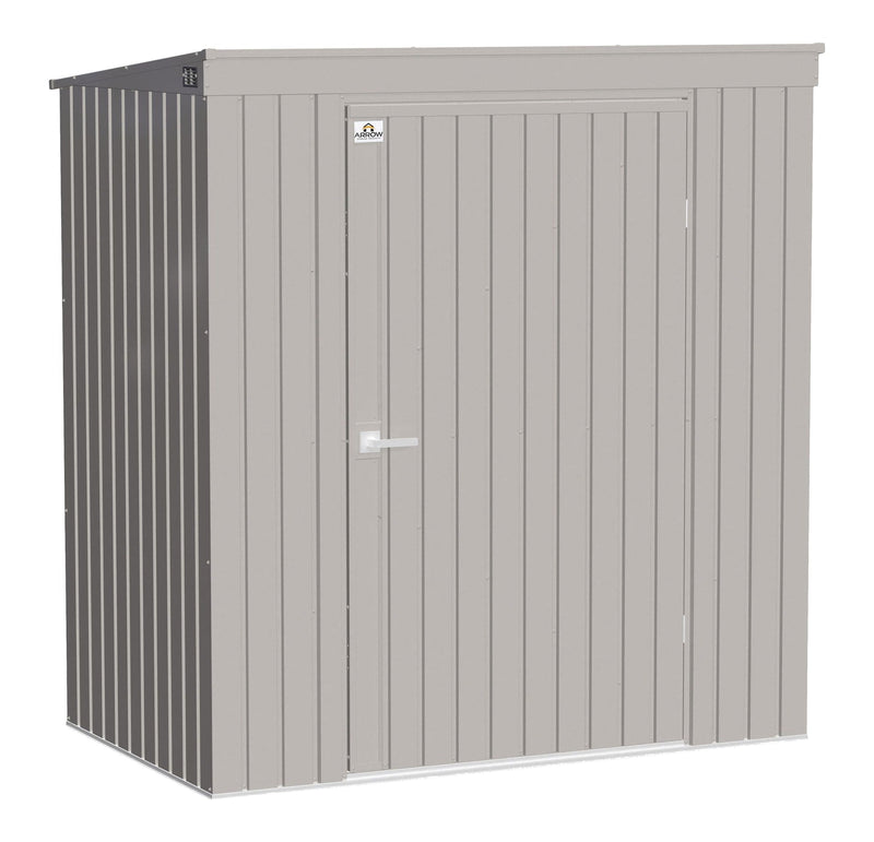 Elite Steel Storage Shed with Pent Roof, Cool Grey, 6-ft x 4-ft V5956