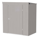 Arrow Elite Steel Storage Shed with Pent Roof, Cool Grey, 6-ft x 4-ft
