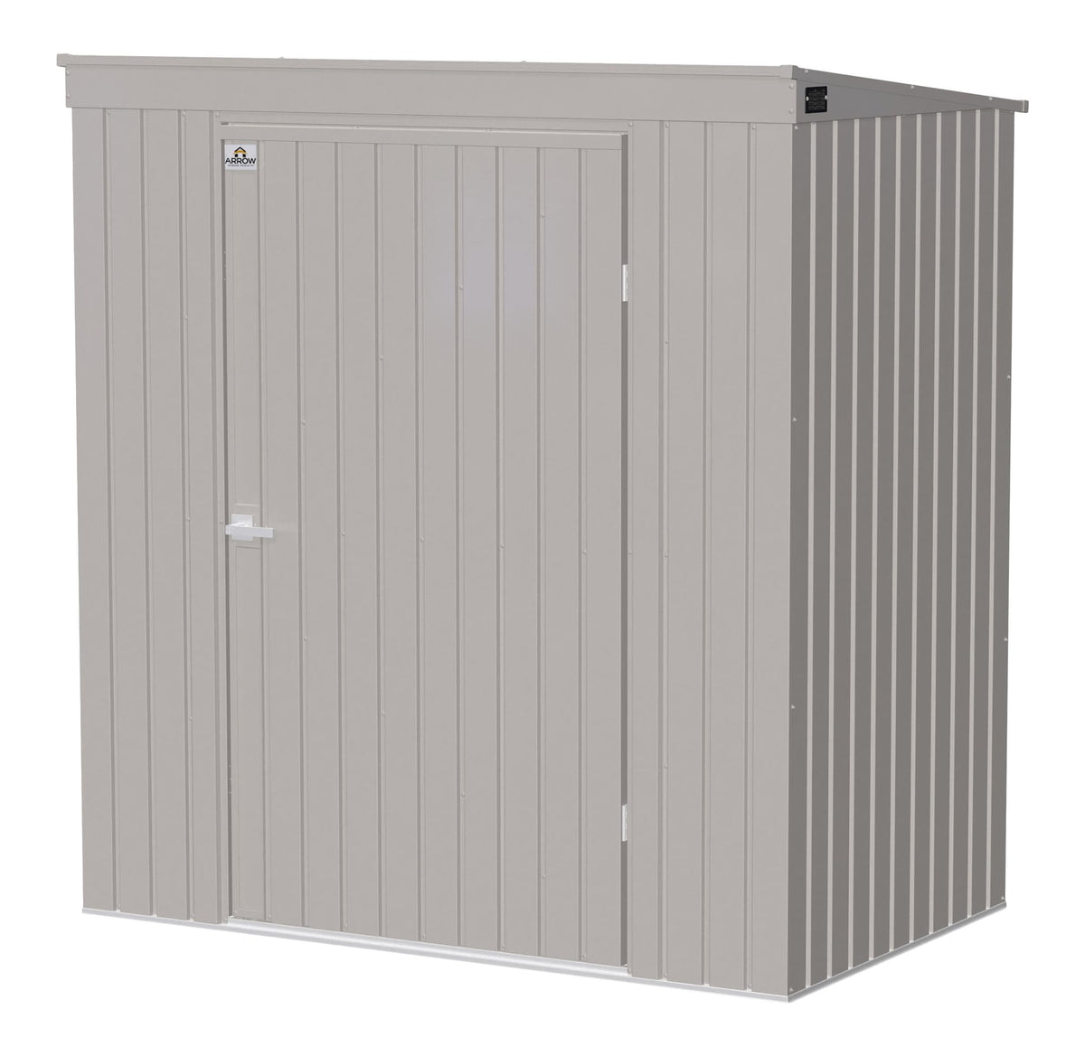 Arrow Elite Steel Storage Shed with Pent Roof, Cool Grey, 6-ft x 4-ft