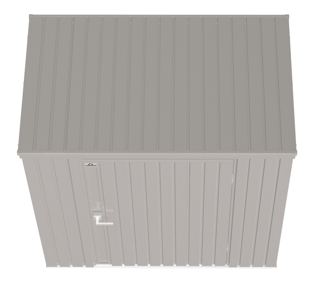 Arrow Elite Steel Storage Shed with Pent Roof, Cool Grey, 6-ft x 4-ft