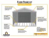 Arrow Floor Frame Kit for Arrow Elite 10x8-ft and 10x10-ft Sheds
