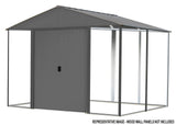 Arrow Ironwood Steel Hybrid Shed Kit, Anthracite, 8-ft x 8-ft