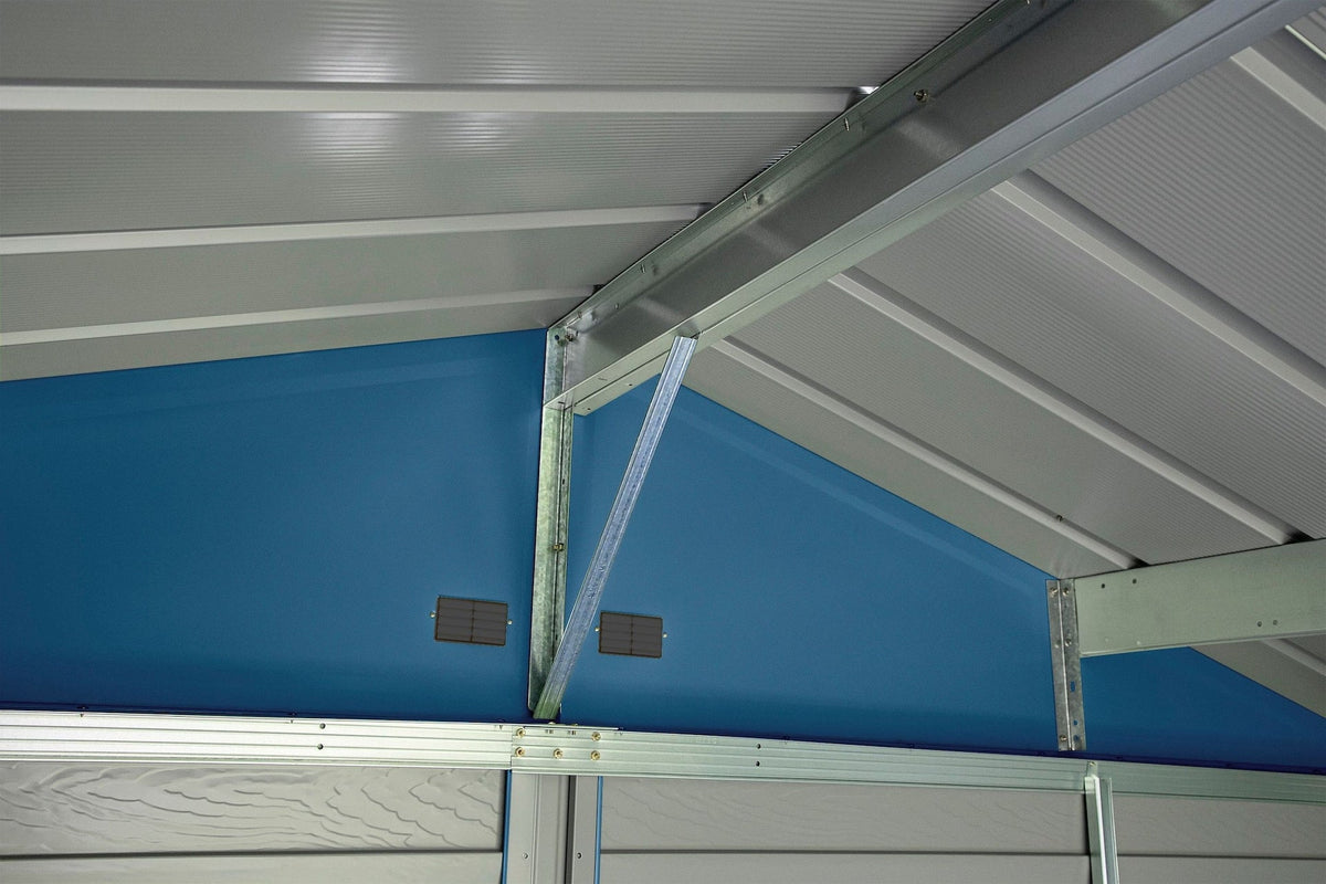 Arrow Select Galvanized Steel Storage Shed, Blue Grey, 10-ft x 14-ft