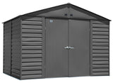 Arrow Select Galvanized Steel Storage Shed, Charcoal, 10-ft x 8-ft