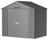 Arrow Select Galvanized Steel Storage Shed, Charcoal, 8-ft x 6-ft