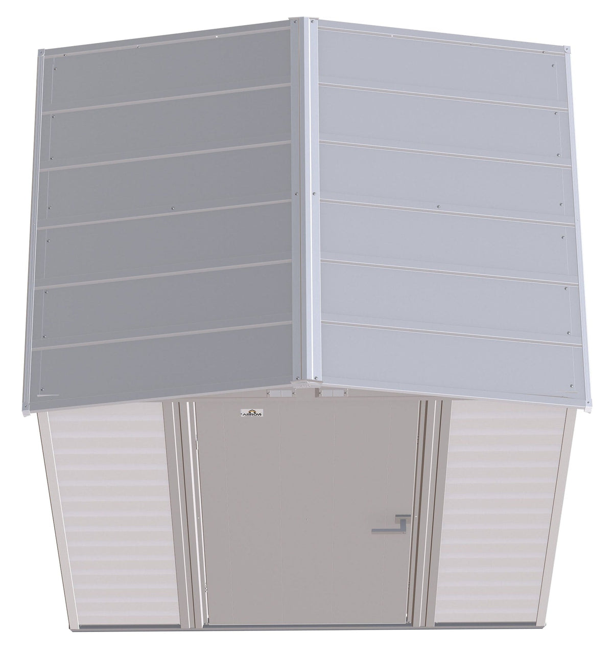 Arrow Select Galvanized Steel Storage Shed, Flute Grey, 6-ft x 5-ft