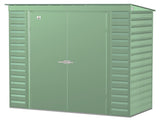 Arrow Select Galvanized Steel Storage Shed, Sage Green, 8-ft x 4-ft