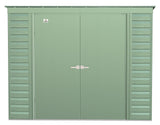 Arrow Select Galvanized Steel Storage Shed, Sage Green, 8-ft x 4-ft