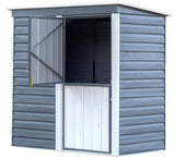 Arrow Shed-in-a-Box Steel Storage Shed, Charcoal/Cream, 6-ft x 4-ft
