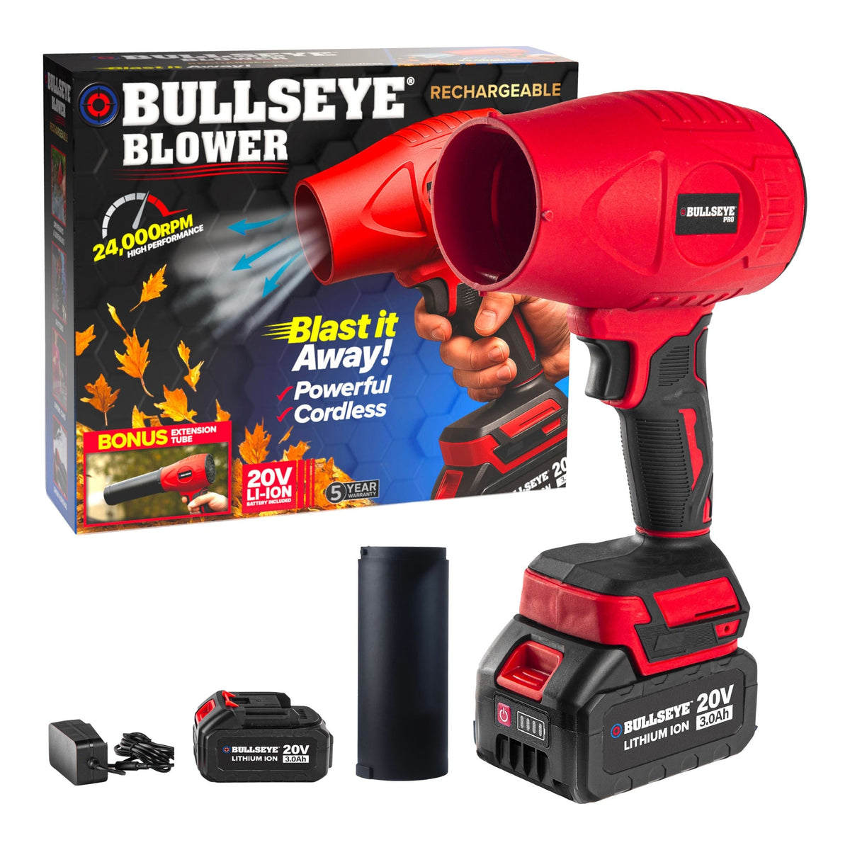 Bullseye 20V Cordless Rechargeable Handheld Leaf Blower
