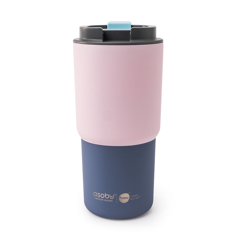 Pick-me-up Ceramic Travel Mug, 22-oz, Pastel Pink D9805