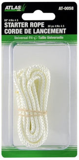Atlas Lawn Mower Replacement Starter Cord/Rope, Nylon, 88-in x 1/8-in