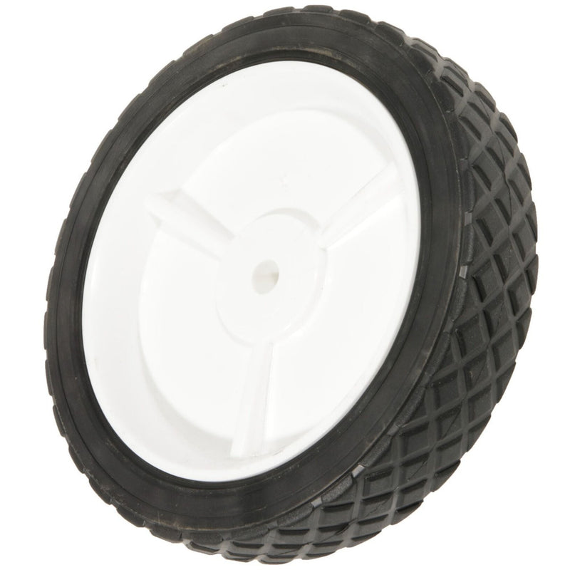 Plastic Lawn Mower Replacement Wheel, Wide Tread 8-in x 1.75-in E5433
