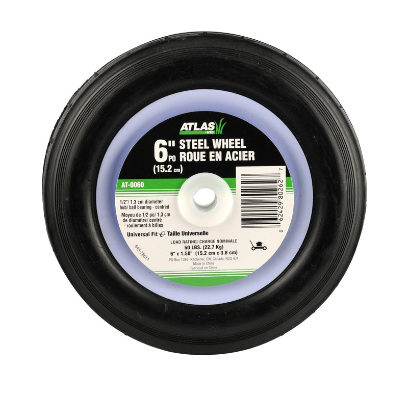 Steel Mower Wheel with Ball Bearings, 6-in K5594