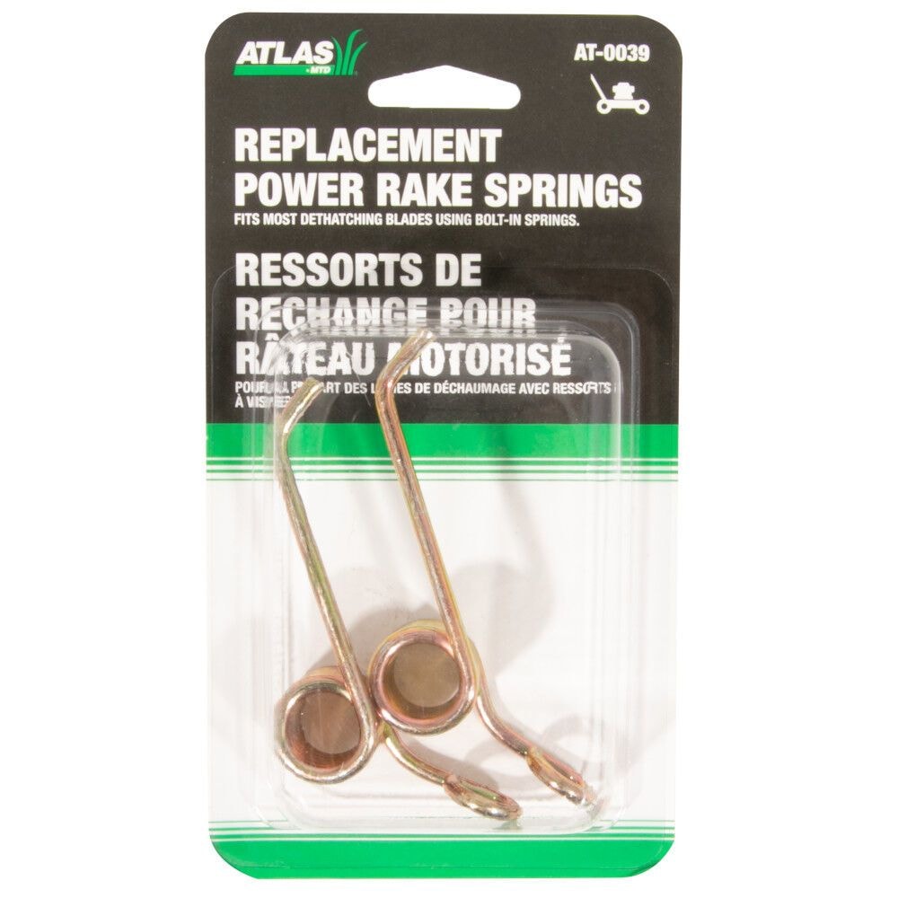 Atlas Thatcher Steel Bolt-On Replacement Springs, 2-pk; for Lawn Mower Dethatching Blades