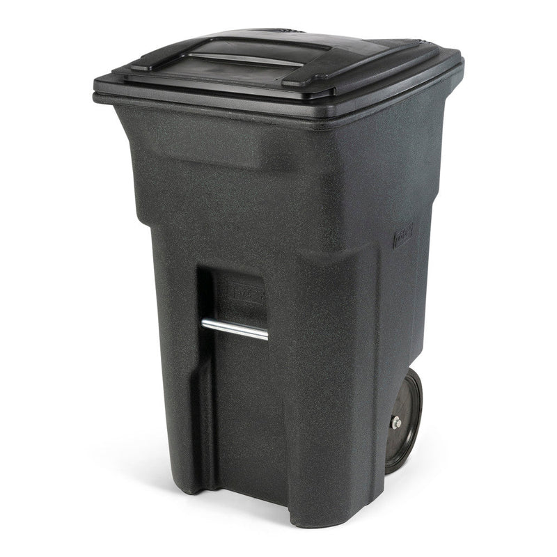 64-Gallon Greenstone Trash Can with Quiet Wheels and Lid E6372