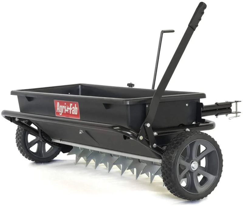 Agri-Fab 45-0543-AMZ 100 lb. Tow-Behind Lawn & Garden Spiker/Seeder/Drop Spreader for Seed,Fertilizer, Salt, Ice Melt; Designed to Pull Behind Lawn & Garden Tractors D967
