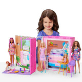 2024 Getaway House Playset with Doll, Includes 4 Play Areas, Kids Ages 3+