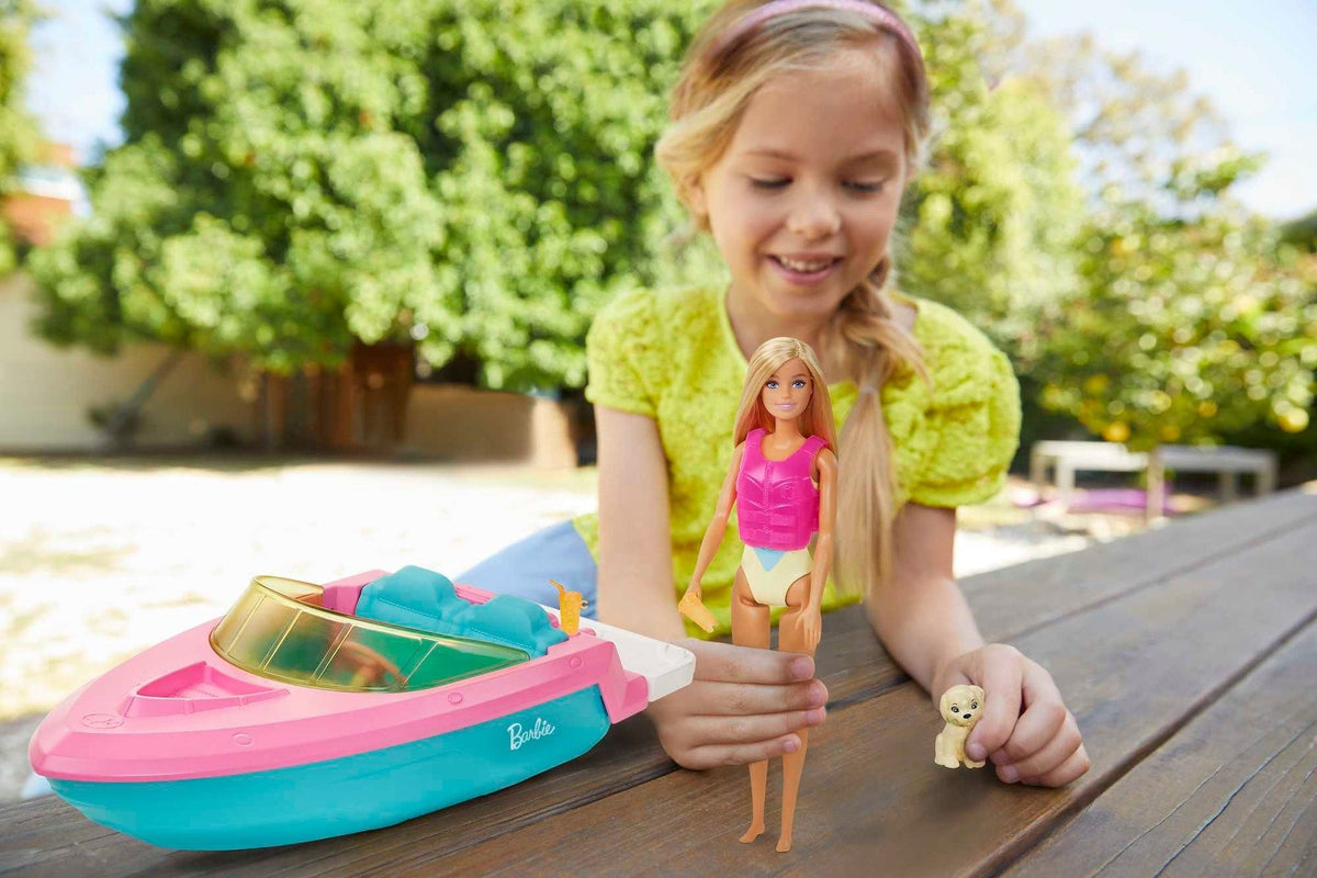 3-Seater Floating Boat with Puppy & Accessories, Ages 3+
