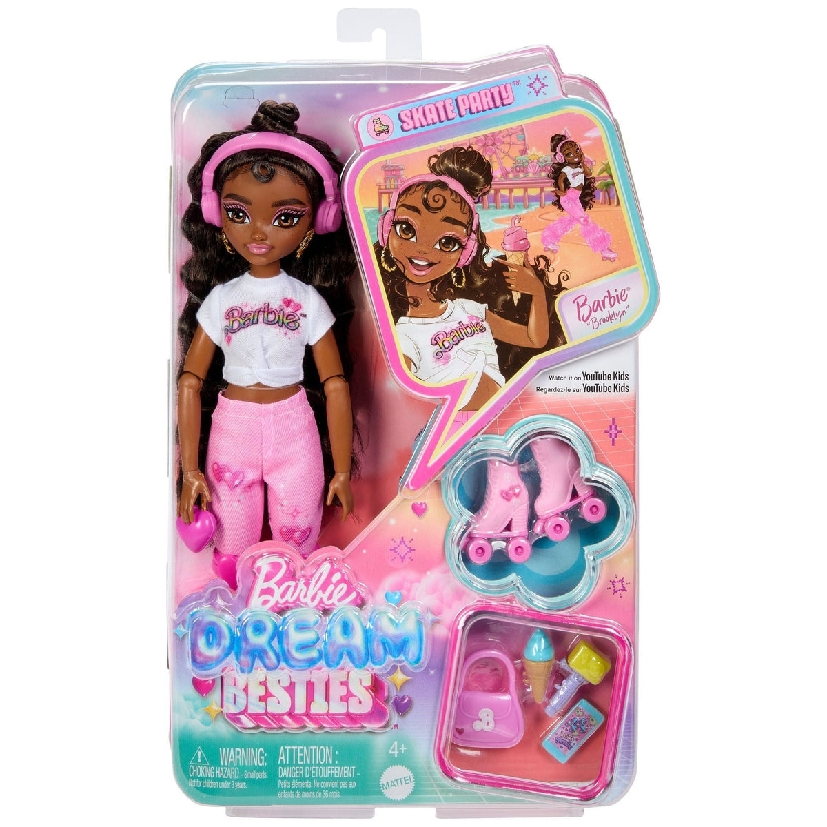 Dream Besties Skate Party Core Fashion Doll for Ages 4+, Assorted Styles