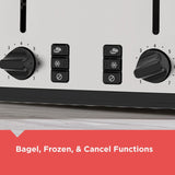 Extra Wide Slots Toaster with 7 Settings, 4-Slices