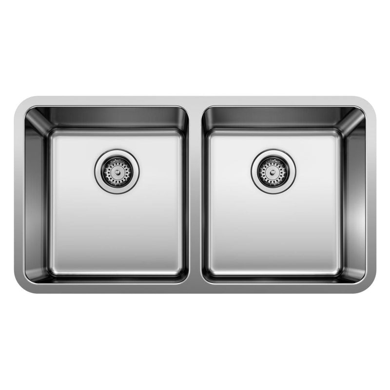 Formera 33-in 50/50 Double Bowl Undermount Stainless Steel Kitchen Sink S1229