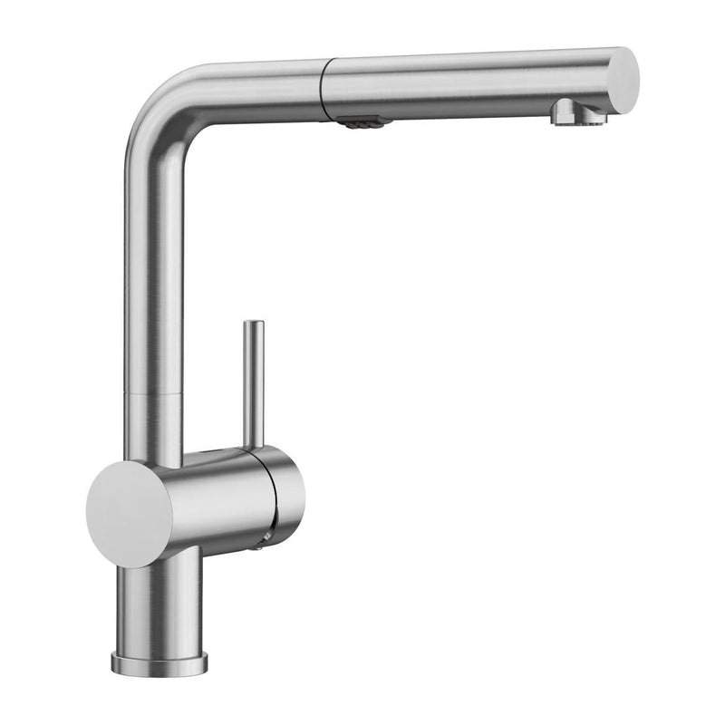 Linus Low Arc Pull-Out Dual-Spray Kitchen Faucet, PVD Steel D6293