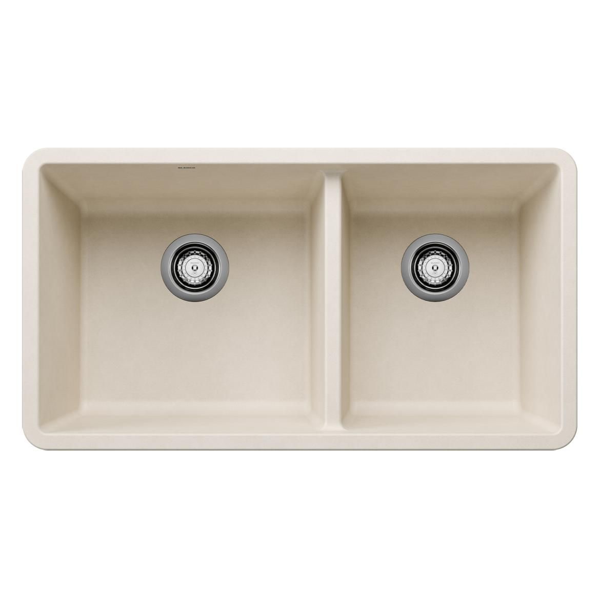 Precis 33-in 60/40 Double Bowl Undermount Kitchen Sink, Soft White