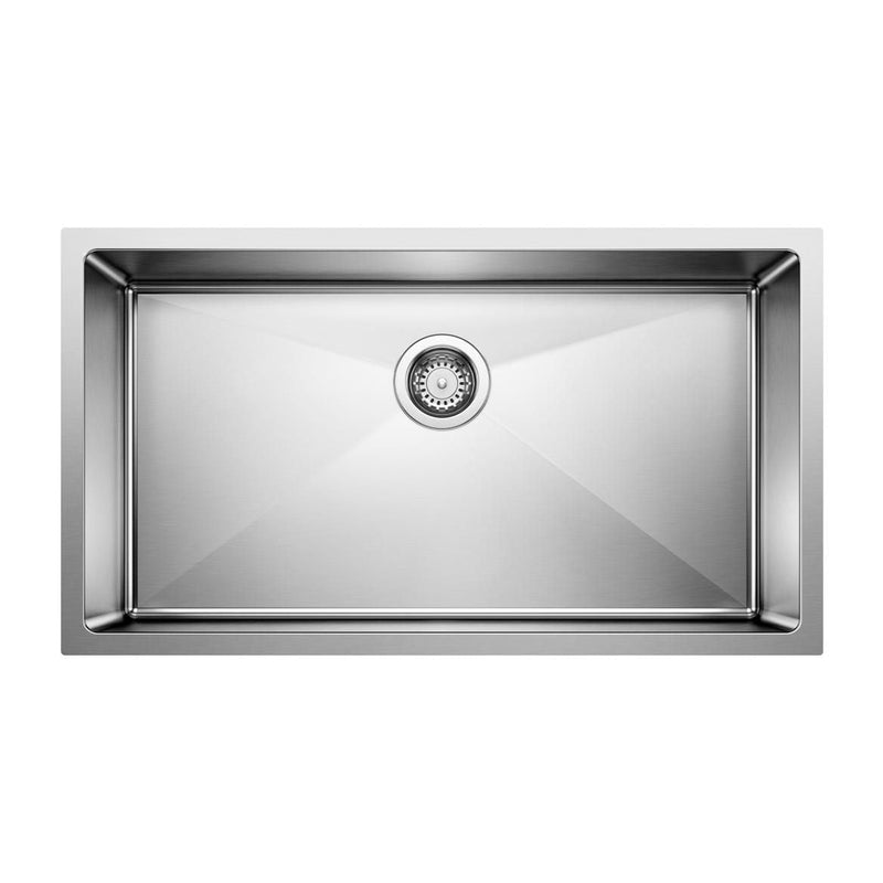 Quatrus R15 32-in Super Single Bowl Undermount Stainless Steel Kitchen Sink F2743