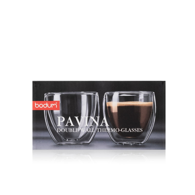 Double Wall Clear Glass Mugs, 2.7-oz, 2-pk N5591