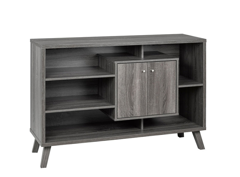Multi-Tier Wooden Dining Buffet/Server with Storage, Grey K9395