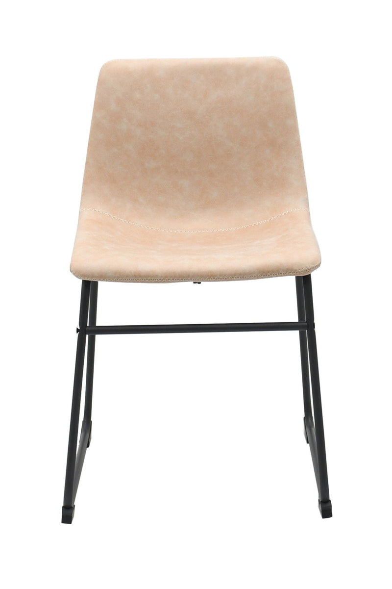 Rachel Vintage Beige Fabric Upholstered Dining Chair, 2-pc E5574