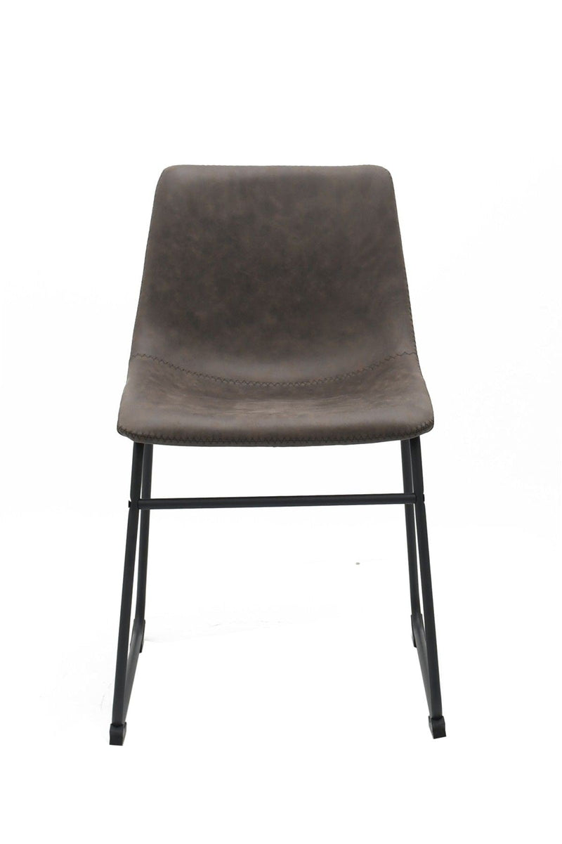 Rael Vintage Brown Fabric Upholstered Dining Chair, 2-pc C4933